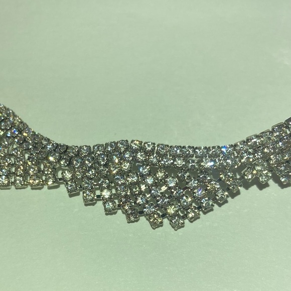 Sparkle Rhinestone Lacy Choker Necklace - Picture 3 of 5